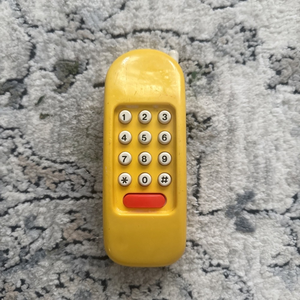 Vintage Little Tikes Kitchen Phone Replacement Yellow Cordless Telephone Play